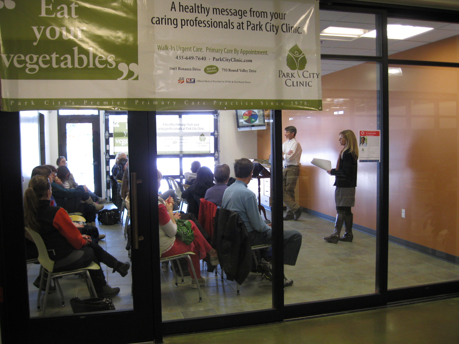Lunch and learn lecture in a classroom setting