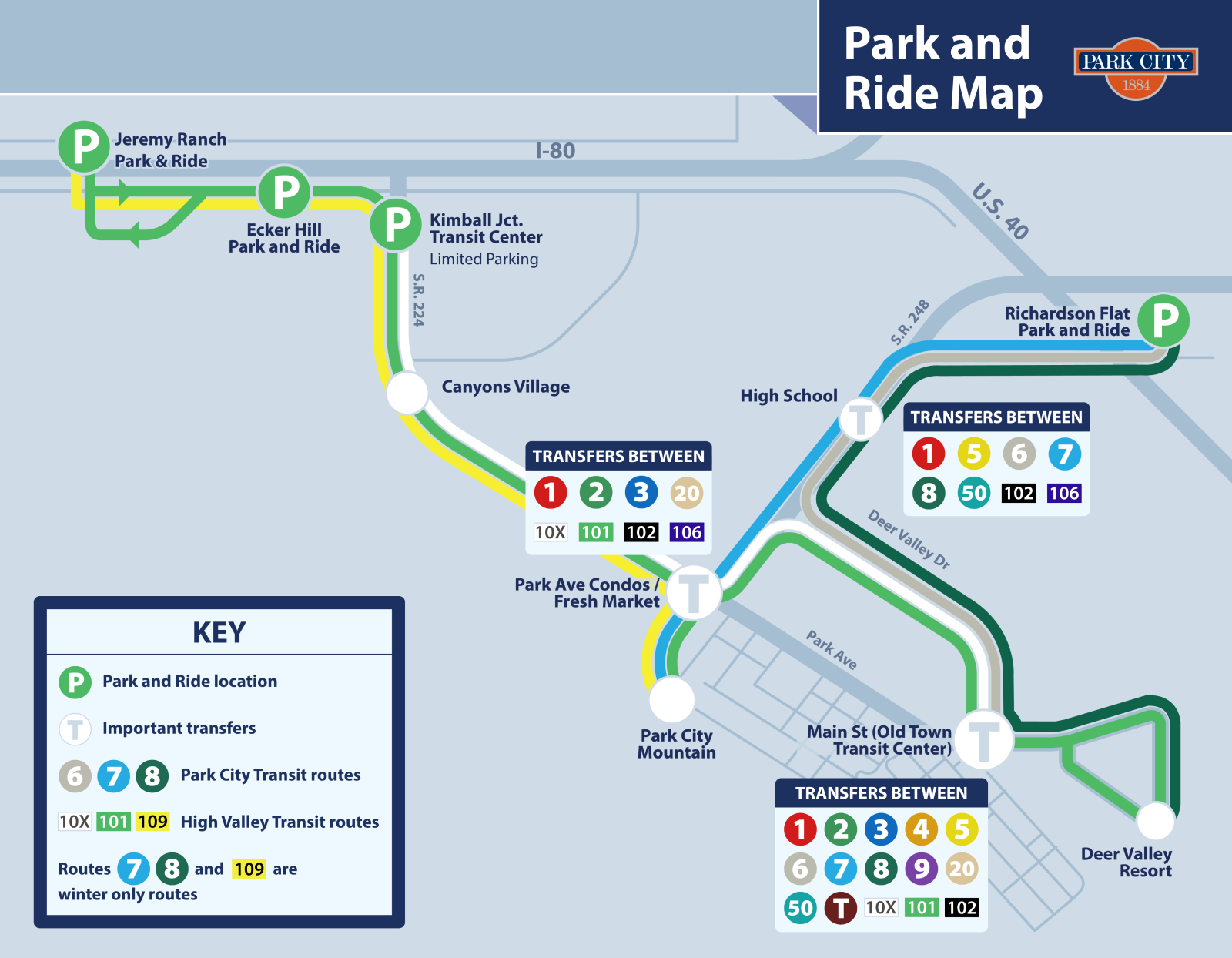 Park and Rides Map