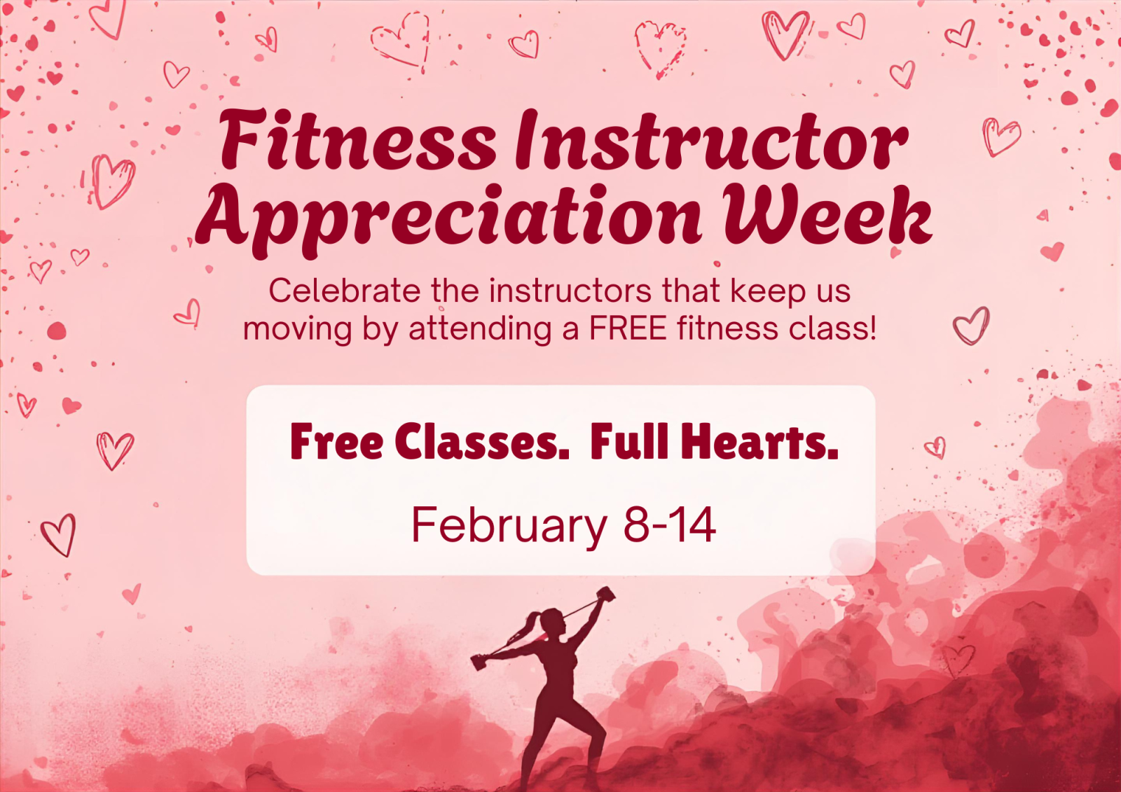 Valentine’s Fitness Instructor Appreciation Flyer